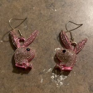 Pink playboy earrings
